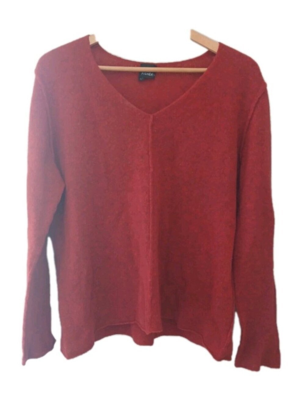 Eileen Fisher V Neck Wool Blend Sweater